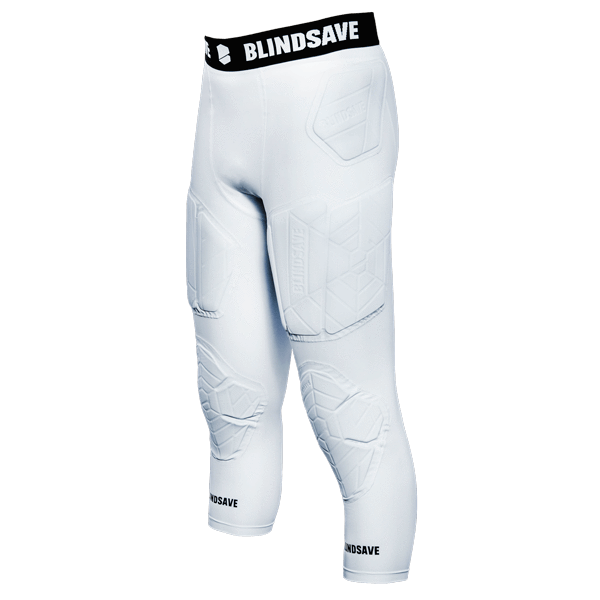 White 3 4 tights with full Protection Elite Sports Protection